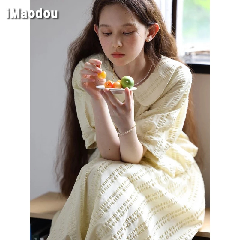 IMAODOU Bộ Áo Sơ Mi Ngắn Tay + Chân Váy Lưng Cao Ôm Dáng Thời Trang Mùa Hè 2023 Phong Cách Mới Cho Nữ