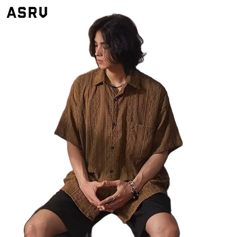 Áo Sơ Mi Nam Dáng Rộng Phong Cách retro Thời Trang