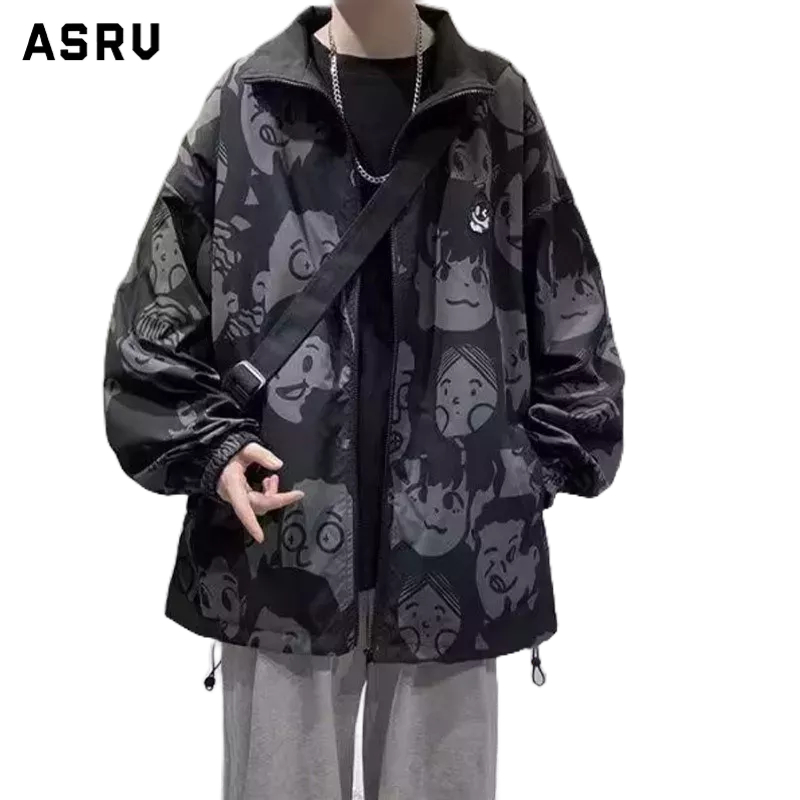 Áo Khoác Nam Dáng Rộng In Chữ ASRV Thời Trang Trẻ Trung