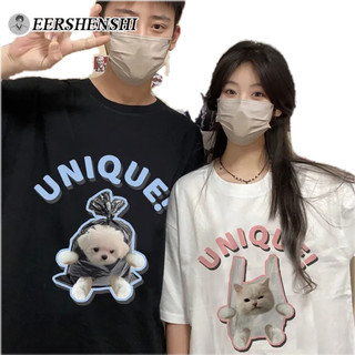 Evisu áo thun cotton cao cấp in họa tiết dễ thương thời trang cho cặp đôi