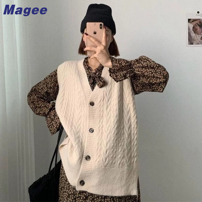 Áo Khoác Len cardigan Sát Nách Dáng Rộng Thời Trang Cao Cấp Phong Cách Hàn Quốc Cổ Điển Dành Cho Bạn Nam