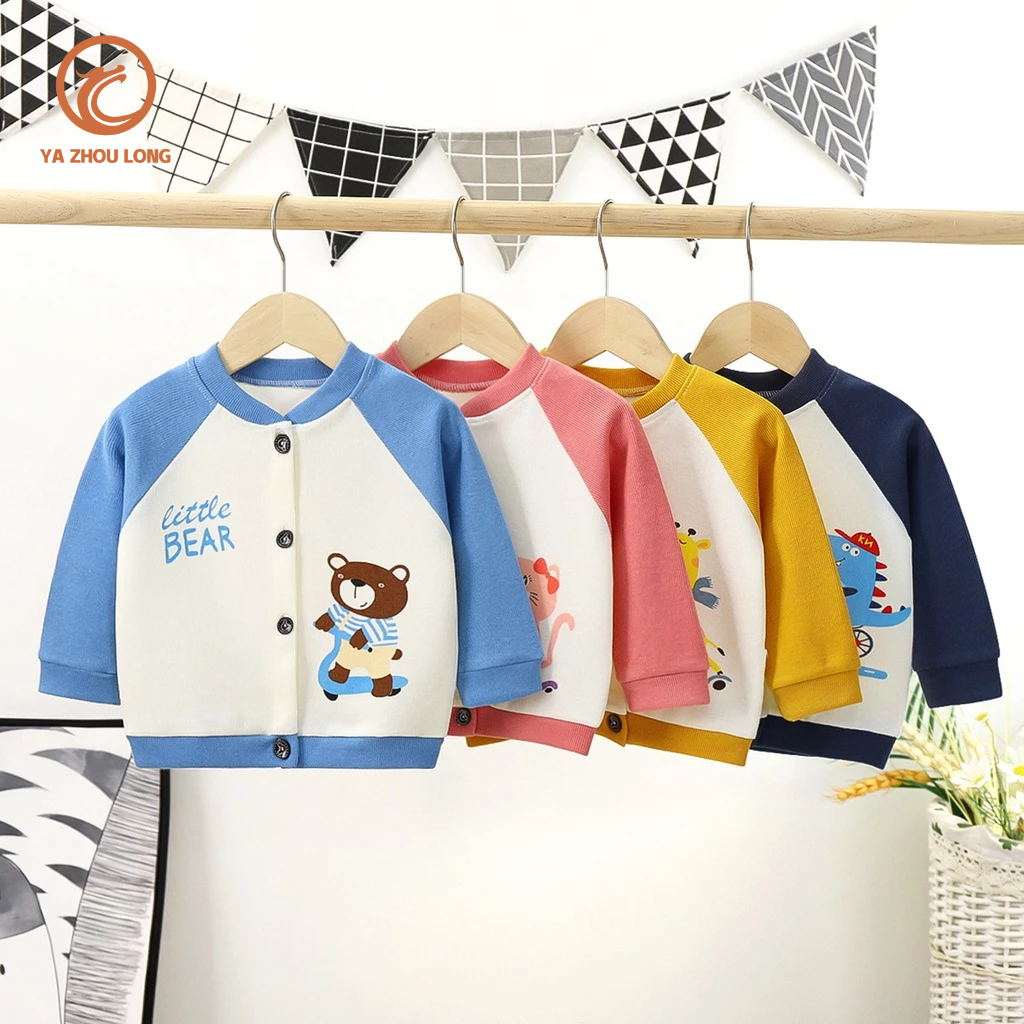 Yazhoulong Áo Khoác Cardigan Dệt Kim Cổ Chữ V Thời Trang Mùa Thu Cho Bé Trai Và Bé Gái
