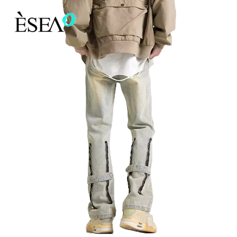 Quần jean nam ESEA thời trang giản dị nhật bản quần jean phong cách harajuku đơn giản có thể được mặc bởi cả nam và nữ