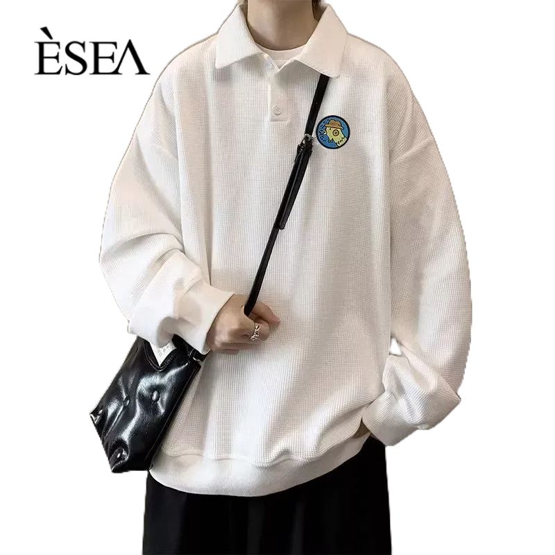 Áo sweater Tay Dài Cổ POLO Phong Cách Hong Kong Thời Trang Cho Nam Và Nữ