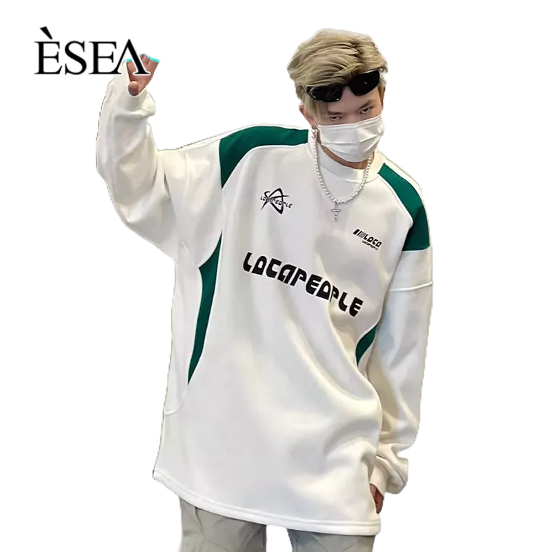 Áo Sweater Thể Thao Tay Dài Cổ Tròn In Họa Tiết Phong Cách Thời Trang Đường Phố Cho Nam Và Nữ