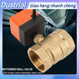 Ac 220v g2 dn50 van bi cơ giới bằng đồng thau điều khiển 2 chiều 3 điểm dustrial l.