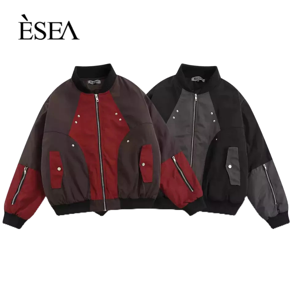 ESEA Áo Khoác Tay Dài Khóa Kéo Thời Trang Cho Nam