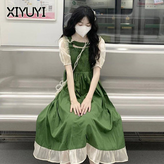 XIYUYI  Đầm Thời Trang Mùa Hè Nhẹ Nhàng Ngọt Ngào Cho Nữ