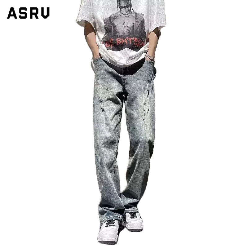 ASRV Quần jeans Dài Ống Đứng Thời Trang Nam retro