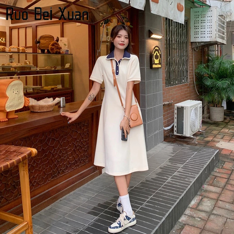 Đầm Ruo Bei Xuan tay phồng thời trang mùa hè cho nữ