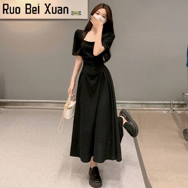 Ruo Bei Xuan Đầm Thời Trang Mùa Hè 2023 Chiết Eo Phong Cách Pháp Dành Cho Nữ