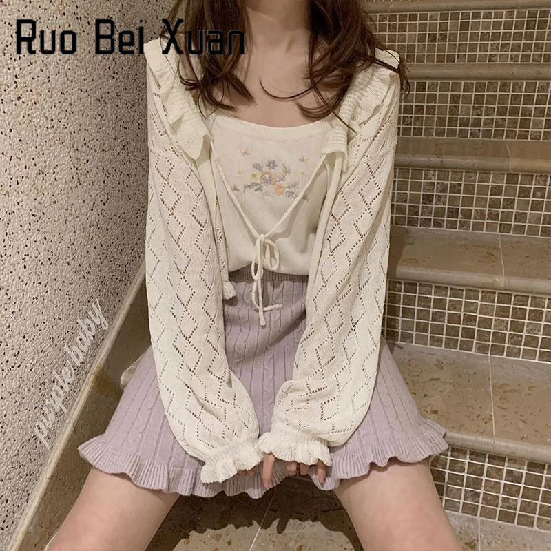 Ruo Bei Xuan Áo Khoác cardigan Chống Nắng Phong Cách Hàn Quốc Thường Ngày Mùa Hè Mới Cho Nữ