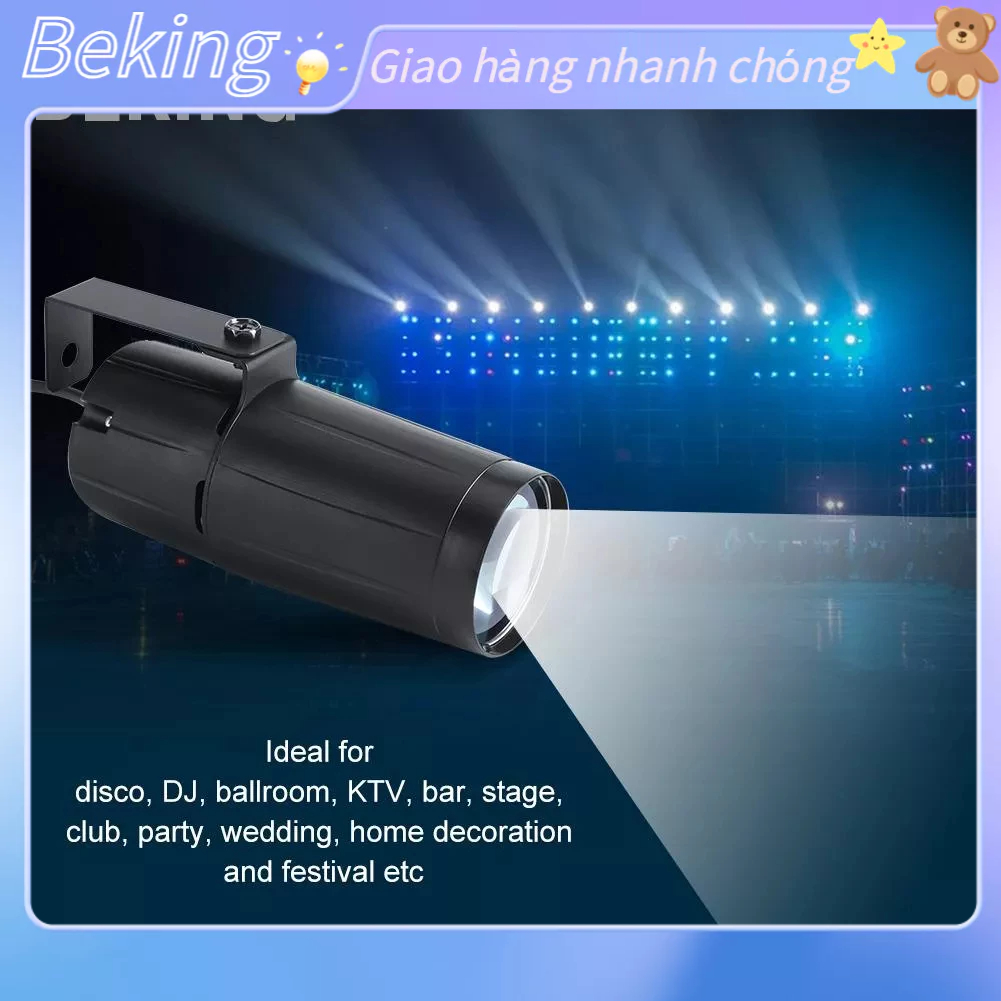 Beking 3W LED Beam Spotlight Sân khấu Disco Pub Party Hiệu ứng ánh sáng Đèn pinspot EU 220V~240V