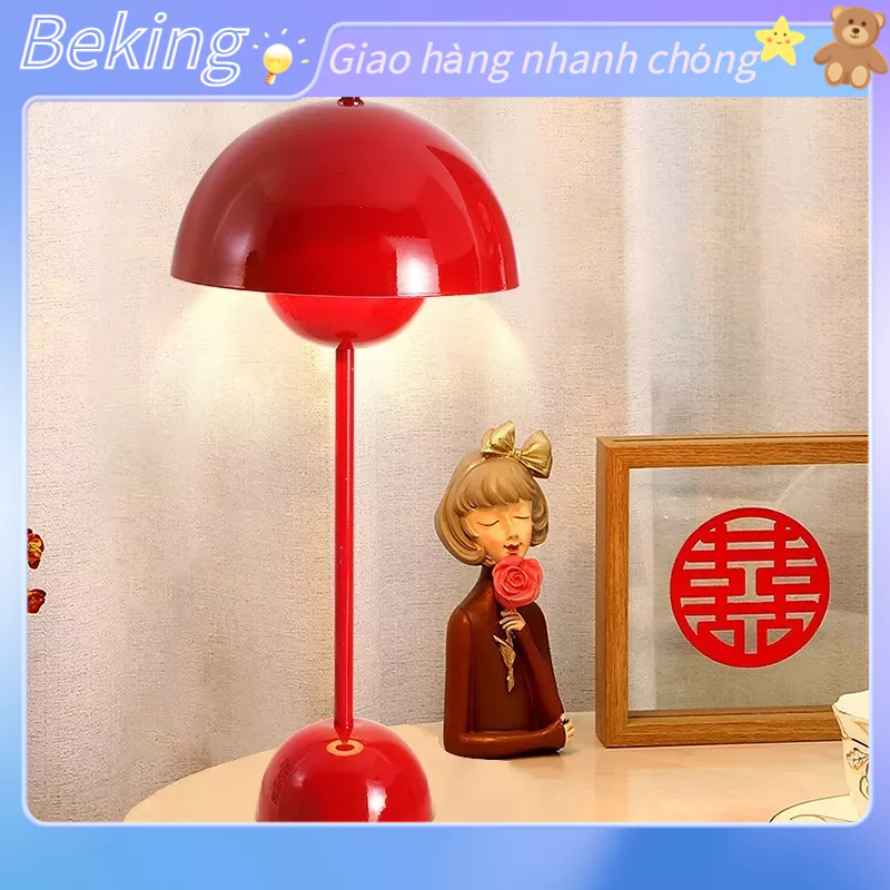 Đèn Ngủ Để Bàn Trang Trí Phòng Ngủ Hình Bông Hoa Phong Cách Bắc Âu Beking B.