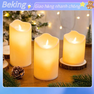 Đèn nến điện tử tim lắc lung linh trang trí dùng pin Beking E.