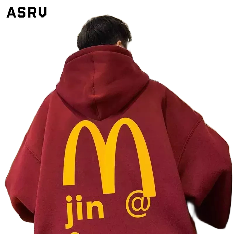 Asrv Áo Hoodie Dáng Rộng In Họa Tiết Phong Cách Âu Mỹ Thời Trang Xuân Thu Mới Cho Nam