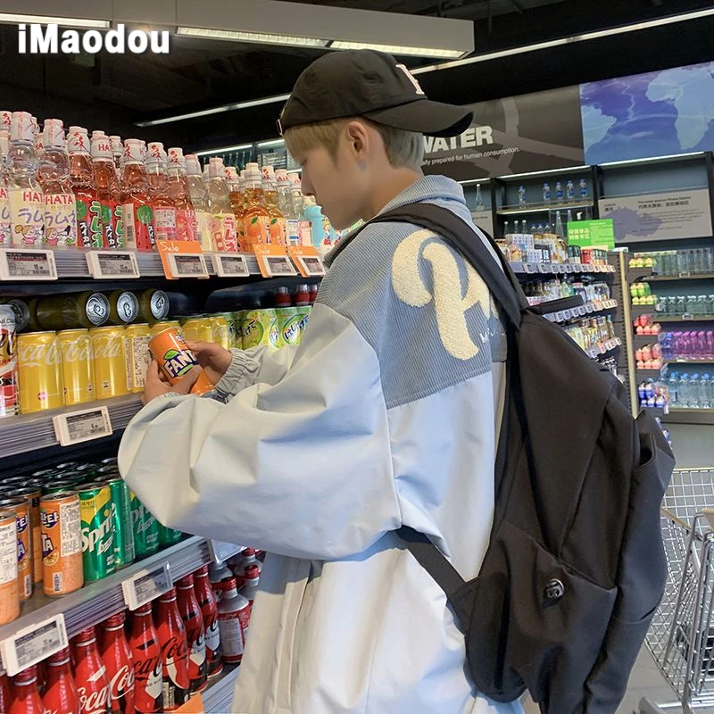 IMaodou Áo Khoác Bóng Chày Cao Cấp Phong Cách Đường Phố Mỹ Thời Trang Mùa Đông Cho Nam