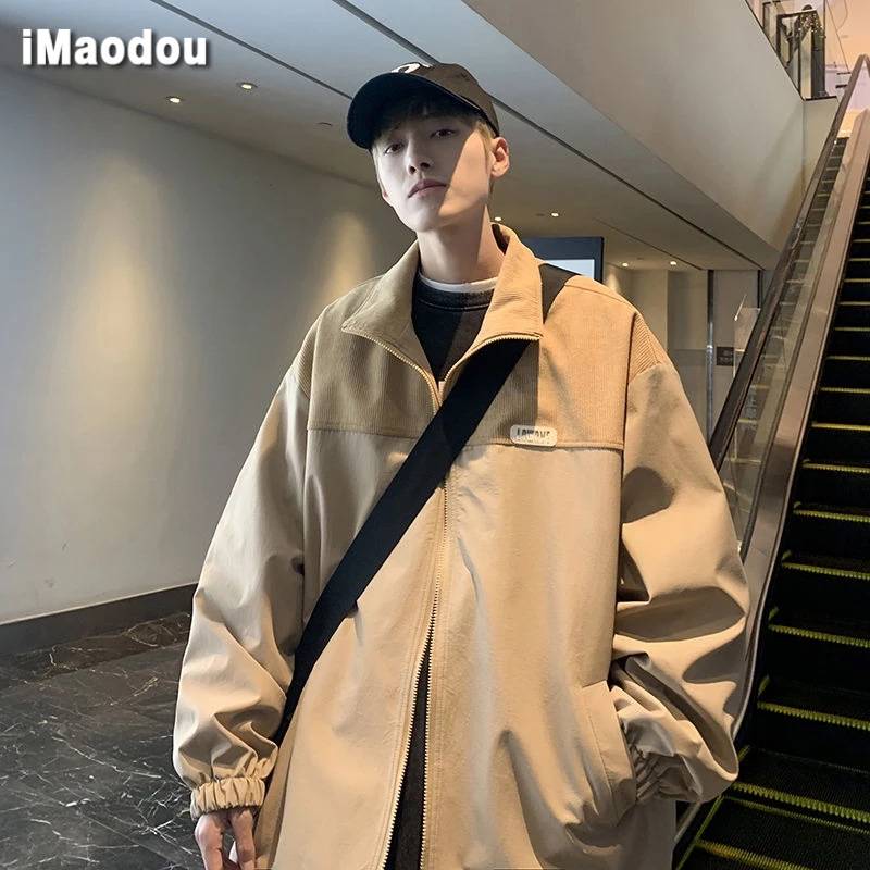 IMaodou Áo Khoác Bóng Chày Cao Cấp Phong Cách Đường Phố Mỹ Thời Trang Mùa Đông Cho Nam
