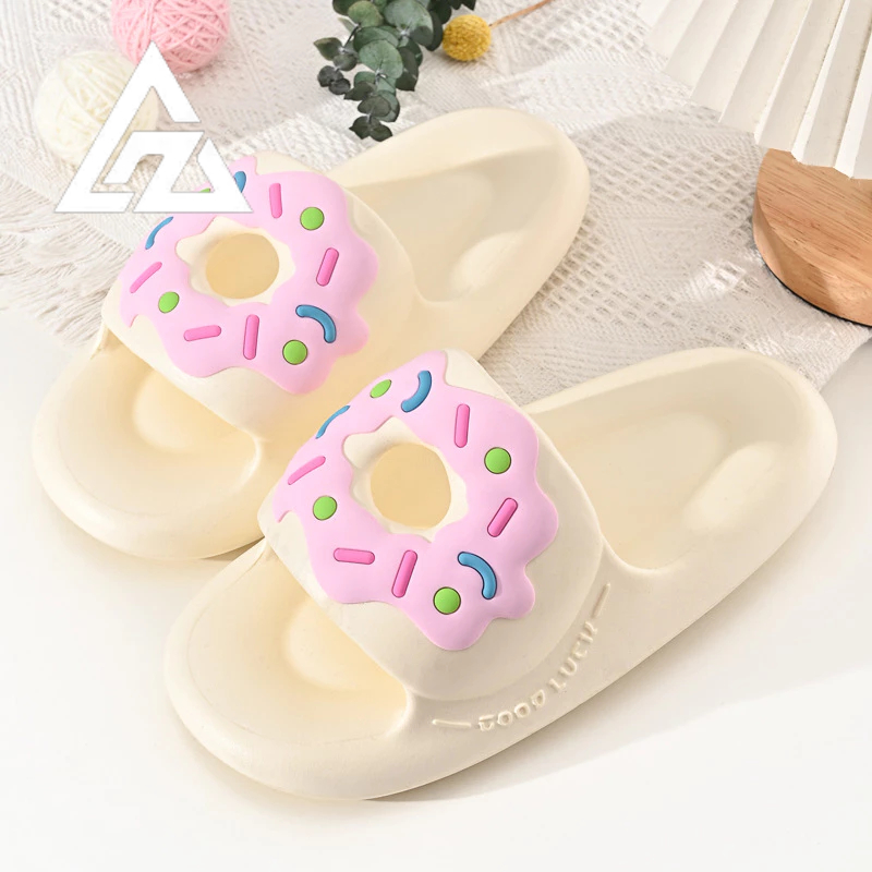 Dép Lê Đế Dày Hình Bánh Donut Thời Trang Mùa Hè Mới Cho Cặp Đôi