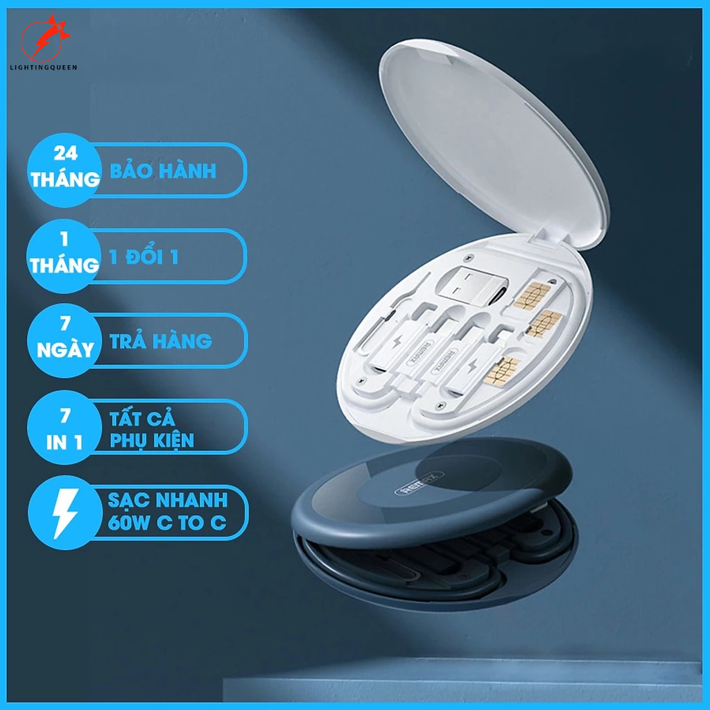 Bộ cáp sạc nhanh đa năng REMAX Wanbo Series 60W RC-190