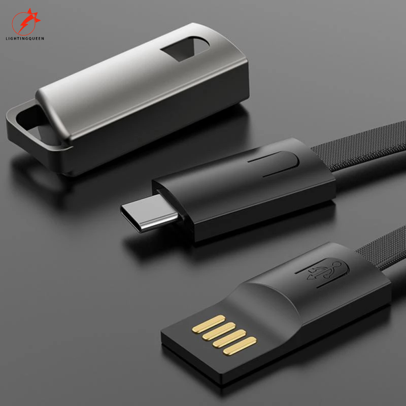 Dây Cáp Sạc USB Sang Type-C Bằng Hợp Kim Kẽm Cho Xiaomi Huawei Samsung TXTB1