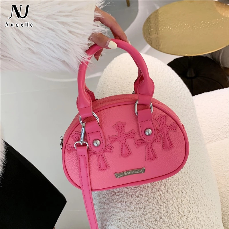 NUCELLE Túi Đựng Điện Thoại Di Động mini Đeo Chéo Dập Nổi Họa Tiết Phong Bì Màu Đỏ Thời Trang Hong Kong Cao Cấp