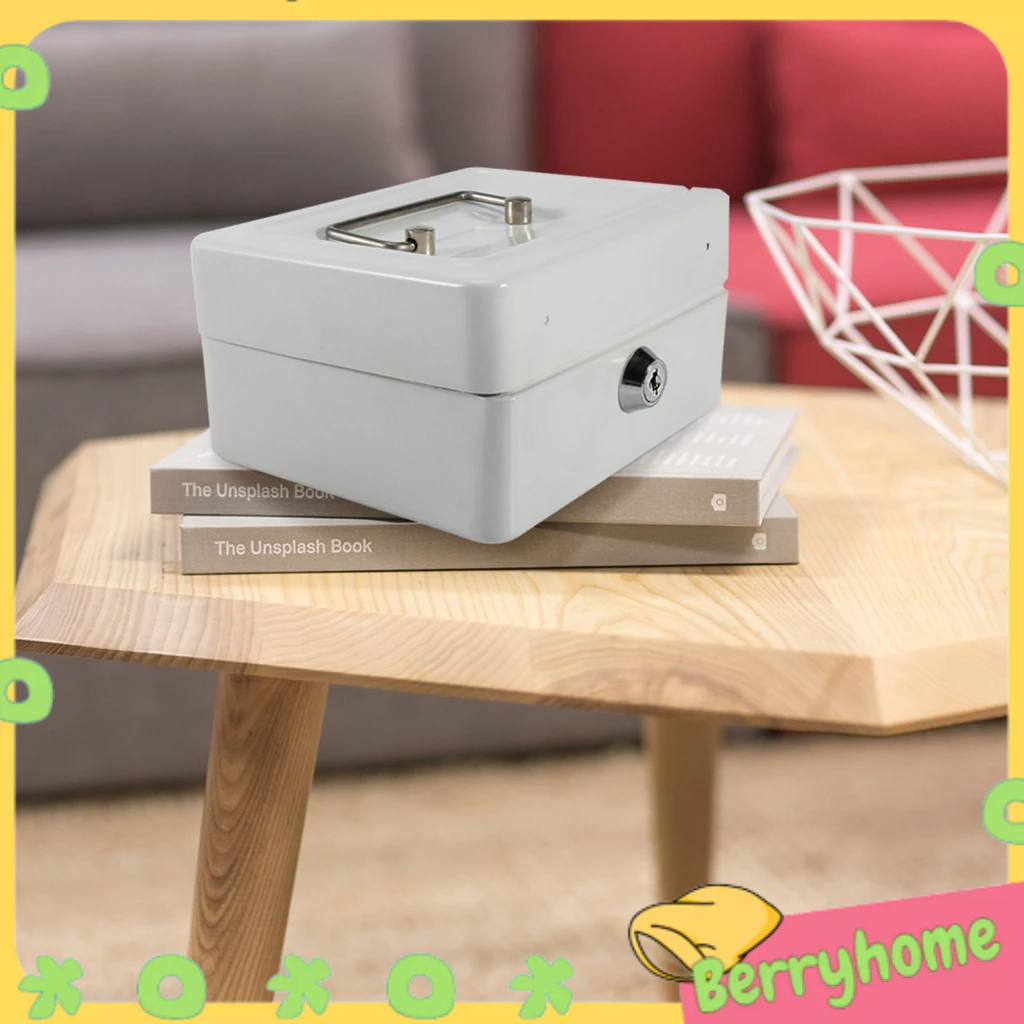 1 Hộp bảo mật mini di động bằng sắt có khóa chất lượng
