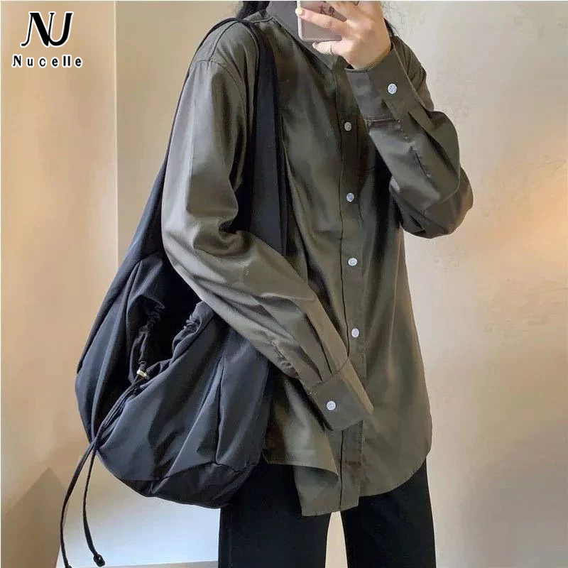 NUCELLE Túi Xách canvas Cỡ Lớn Thời Trang Nữ Hàn Quốc