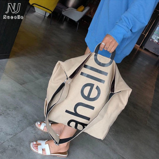 Nucelle Túi Xách canvas Cỡ Lớn Phong Cách Hàn Quốc Cho Nữ