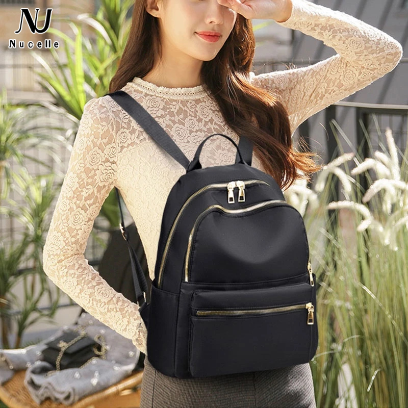 Balo NUCELLE oxford cỡ lớn chống thấm nước đơn giản phong cách Hàn Quốc thời trang cho nữ