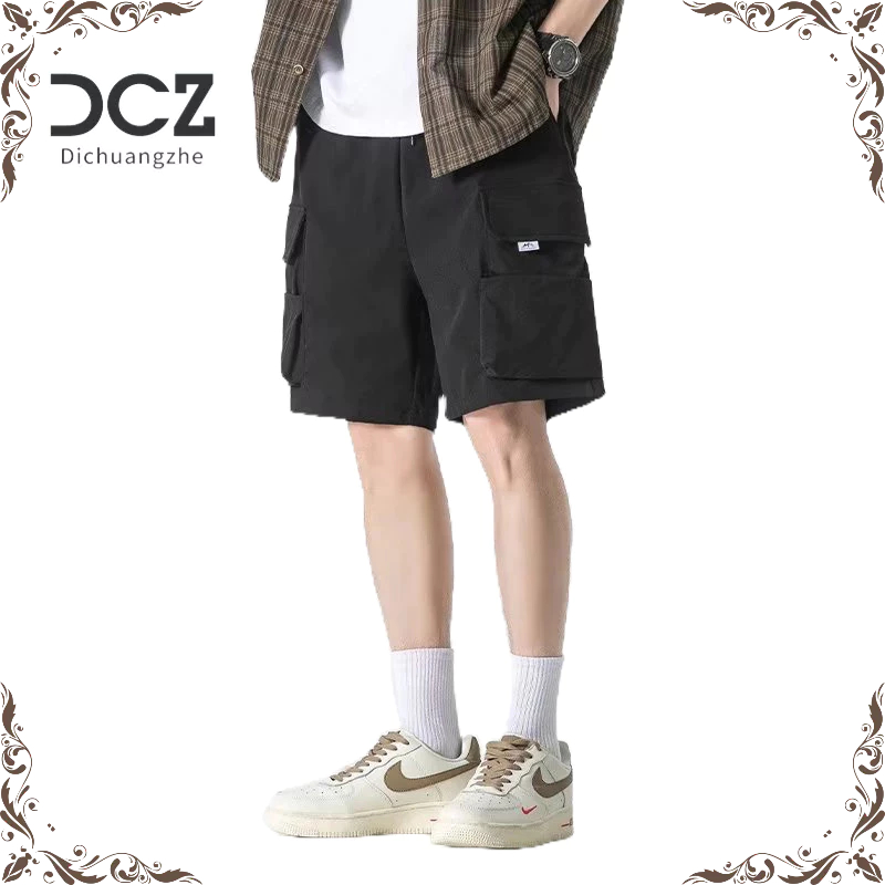 DICHUANGZHE Quần Short Thể Thao Dáng Rộng Thấm Hút Mồ Hôi Phong Cách Nhật Bản Cho Nam