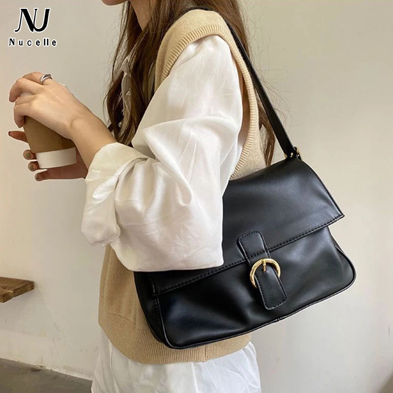 Nucelle Túi Xách Da Mềm Sức Chứa Lớn Thời Trang Cao Cấp Phong Cách retro Mới Cho Nữ