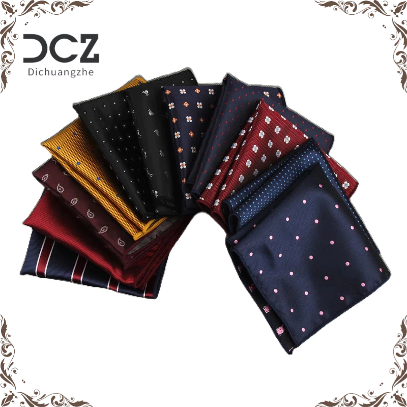 DICHUANGZHE Khăn Lụa Vuông 1200 Kim Có Túi Chất Lượng Cao Cho Nam