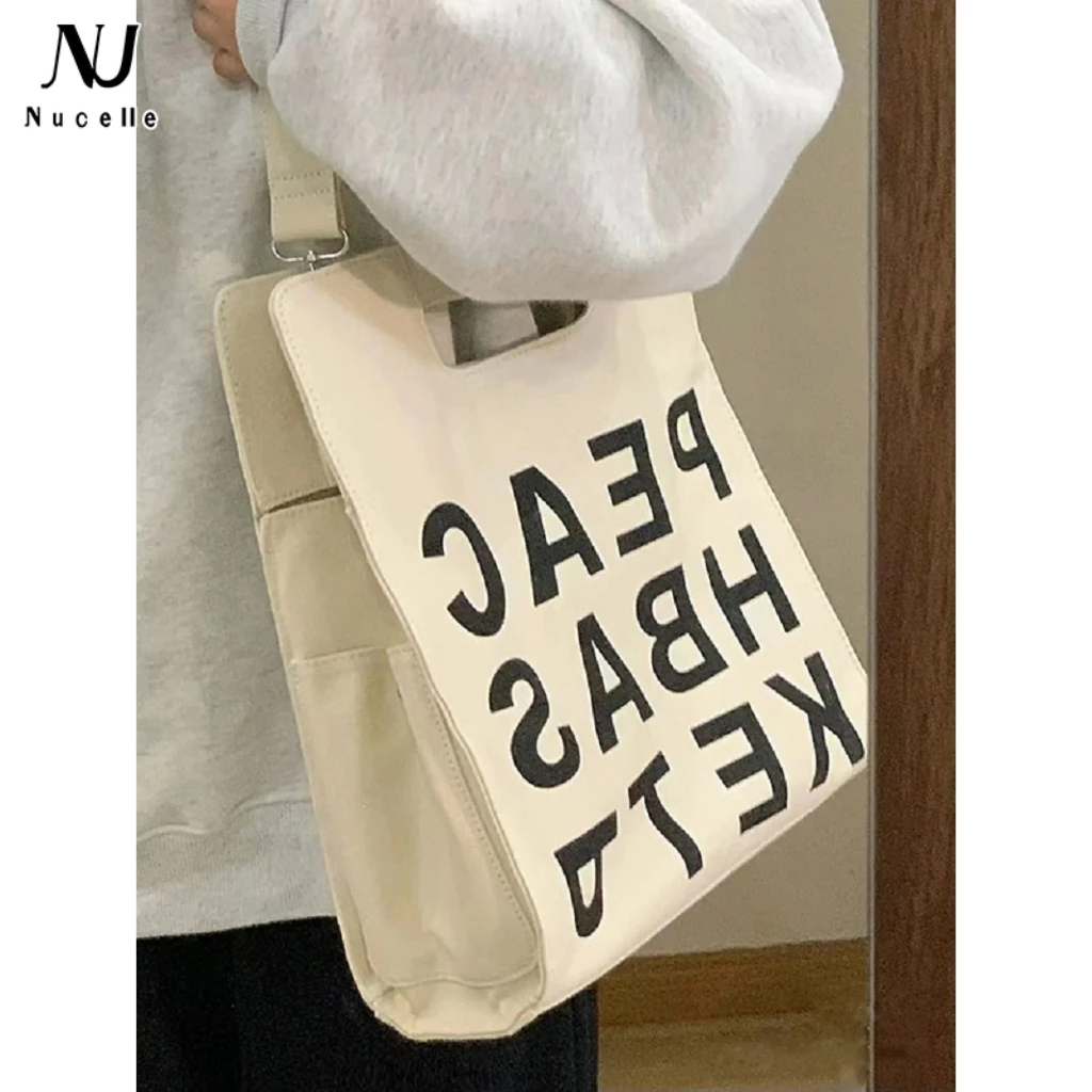 Nucelle Túi Xách canvas Sức Chứa Lớn Thời Trang Cao Cấp Cho Nữ