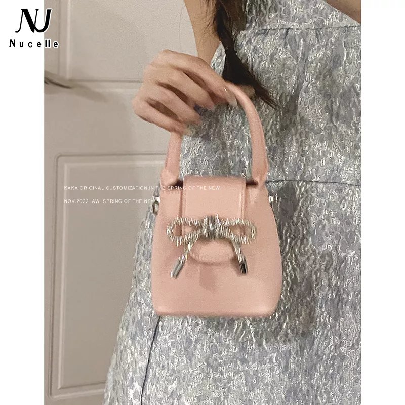 Nucelle Túi Xách Đeo Chéo Đính Nơ Thời Trang Hàn Quốc Cho Nữ