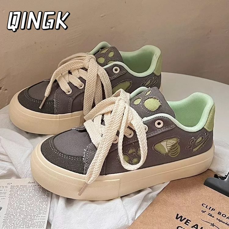 Giày Thể Thao Vải Canvas Đế Dày Phong Cách Hàn Quốc Thời Trang Xuân Hè Mới 2023