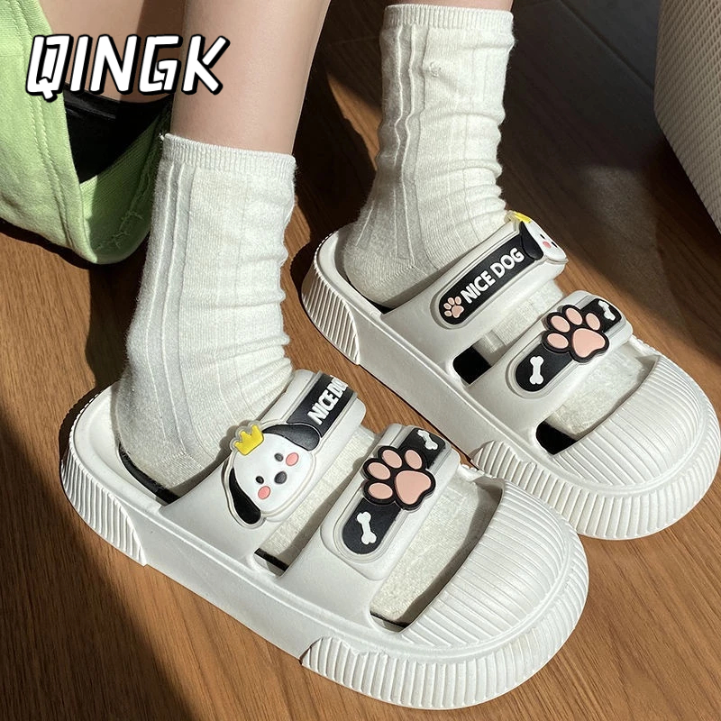 Dép bánh mì nữ sandal Đáy dày chống trượt chống nước Phim hoạt hình dễ thương