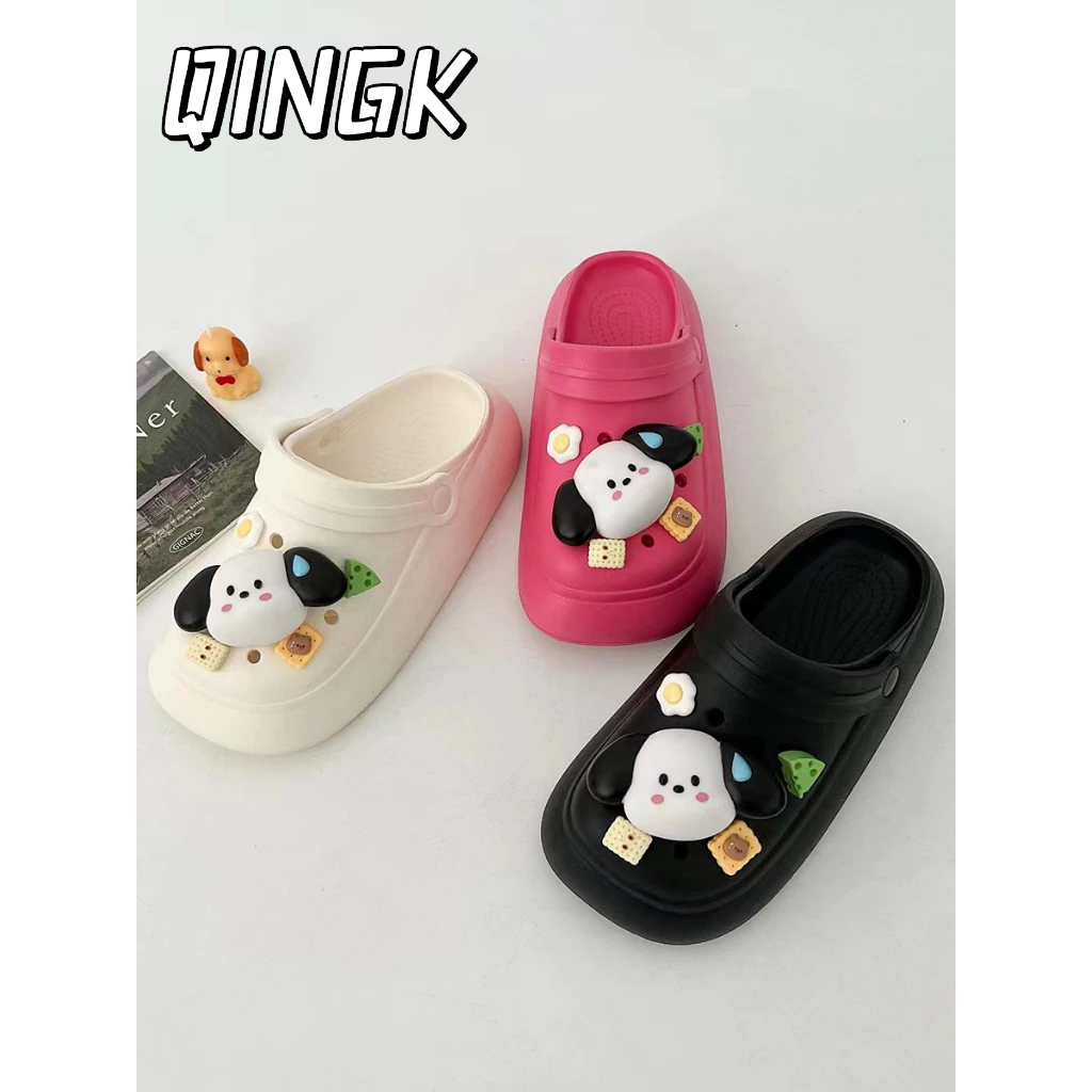 🔥đế cao 4cm🔥Dép cross bánh mì nữ sandal Đáy dày chống trượt chống nước Phim hoạt hình dễ thương