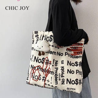 Túi xách CHIC JOY canvas sức chứa lớn phong cách Hàn Quốc cho nữ