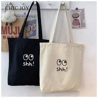 CHIC JOY / Tote Một Vai Bằng Vải canvas Thân Thiện Với Môi Trường Bảo Vệ Môi Trường Cho Nữ Sinh