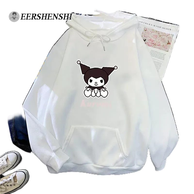 Áo len nam EERSHENSHI chui đầu có mũ trùm đầu hoạt hình Kulomi phong cách Mỹ retro vải chất lượng hàng đầu