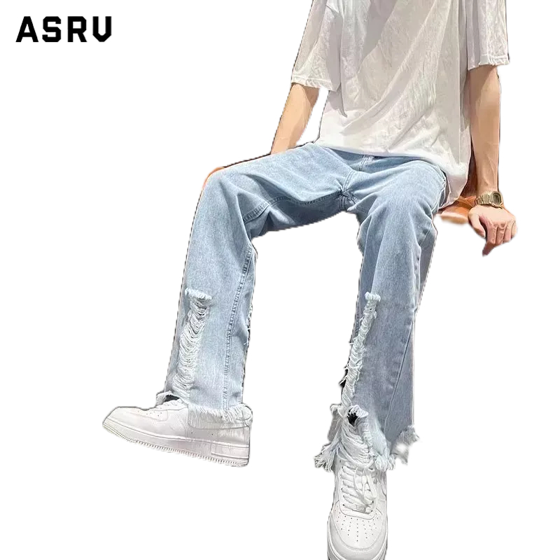 Asrv Quần denim Thời Trang Xuân Thu Cao Cấp Phong Cách retro Cho Nam