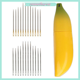 Bộ 12 Kim May Vá Mới Không Cần Xỏ Chỉ Có Dây Móc Trong Đuôi Mở Bằng Thép Không Gỉ DIY Dành Cho Người Lớn Tuổi Darning
