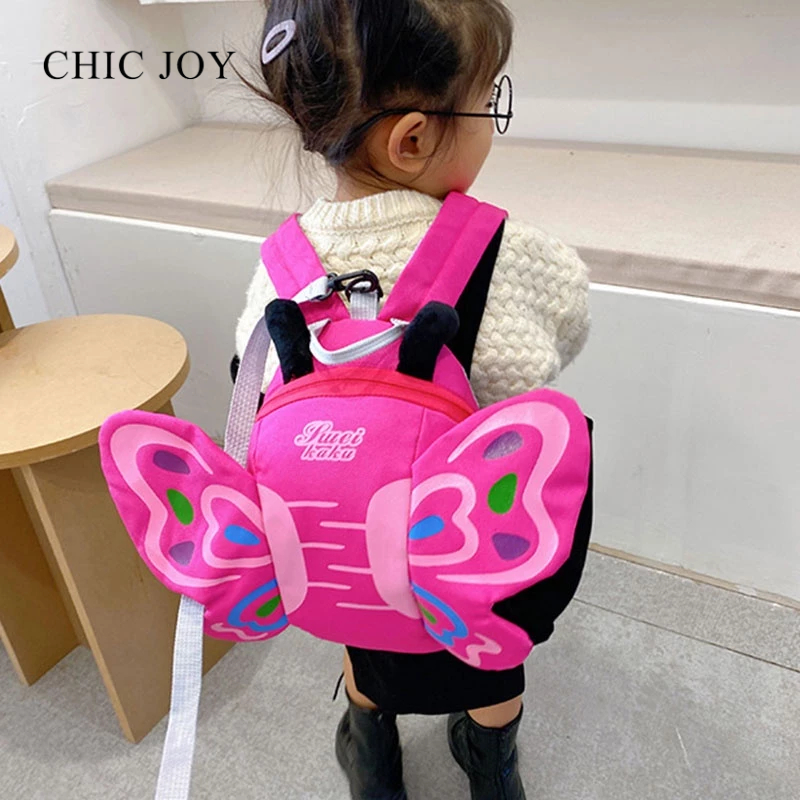 CHIC JOY Ba Lô Đi Học Chống Thất Lạc Hình Bướm Dễ Thương Xinh Xắn Dành Cho Bé