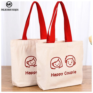 Mlksrh kqes túi tote vải canvas in logo dùng đựng quà cưới độc đáo xinh xắn