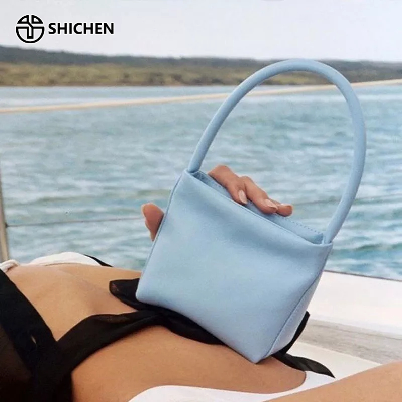 SHI CHEN Túi Xách Da Sáp Thiết Kế Đơn Giản Thời Trang Dễ Phối Đồ Thanh Lịch Phong Cách retro Cho Nữ