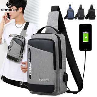 Túi đeo chéo ngực MLKSRH KQES đa năng trọng lượng nhẹ đơn giản phong cách thể thao Hàn Quốc cho nam