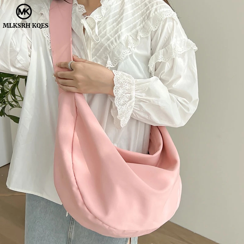 MLKSRH KQES Túi Đeo Chéo Vai Bằng Vải nylon Sức Chứa Lớn Phong Cách Hàn Quốc Hàng Mới Dành Cho Bạn Nữ