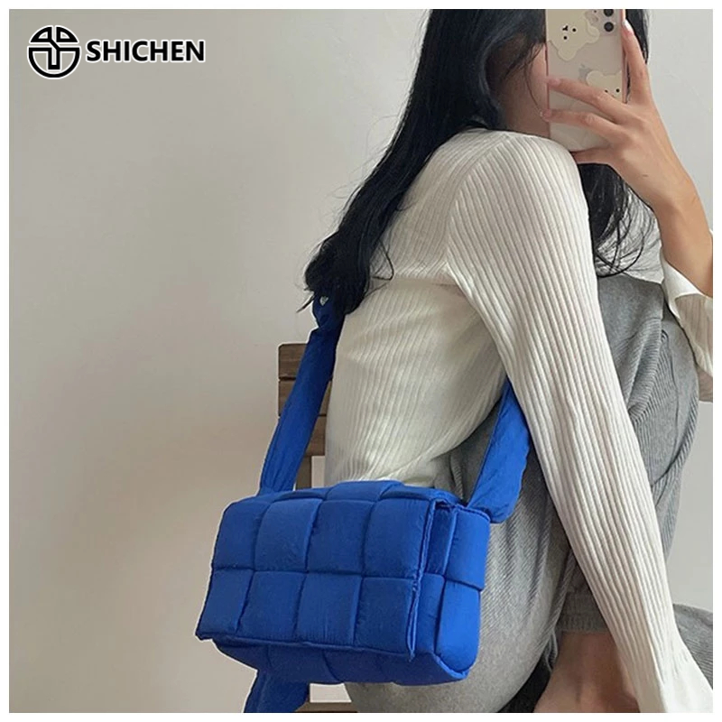 Túi xách đeo vai SHICHEN sức chứa lớn thiết kế dạng gối dệt cao cấp mới dễ phối đồ cho nữ