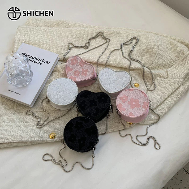 Túi đeo vai SHICHEN mini đựng tiền xu kết cấu niche thiết kế phổ biến chất lượng cao hợp thời trang